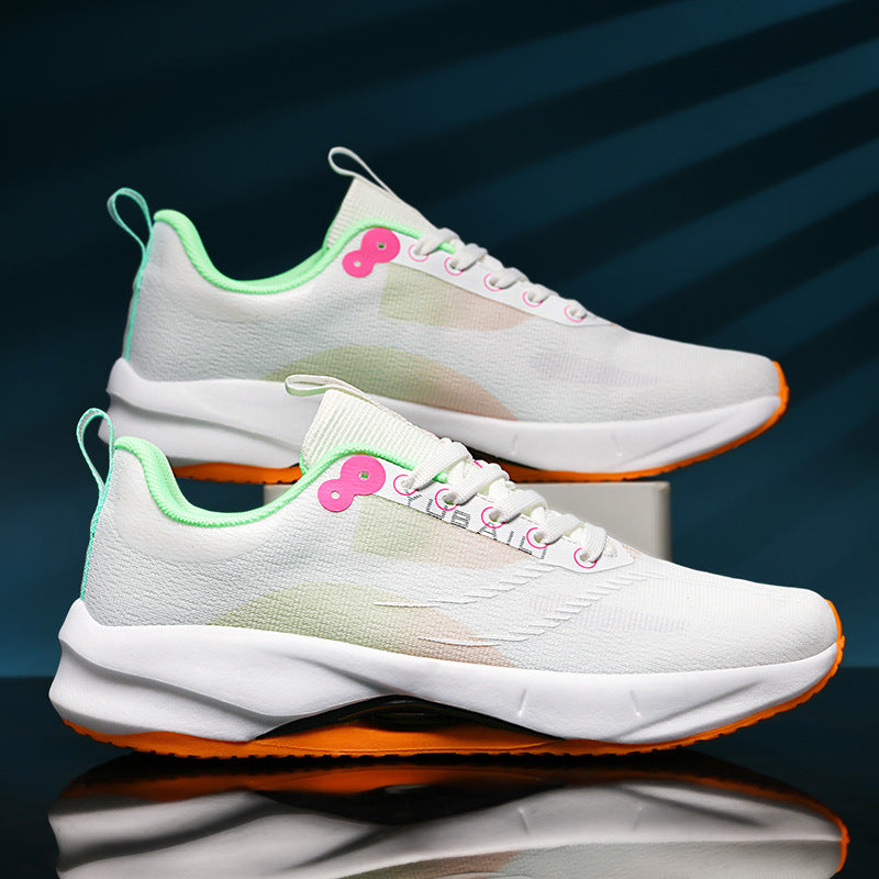 Summer Men's Fashion Breathable Sneakers Student Outdoor Trendy Lace-up Thick-soled Low-top Casual Running Shoes