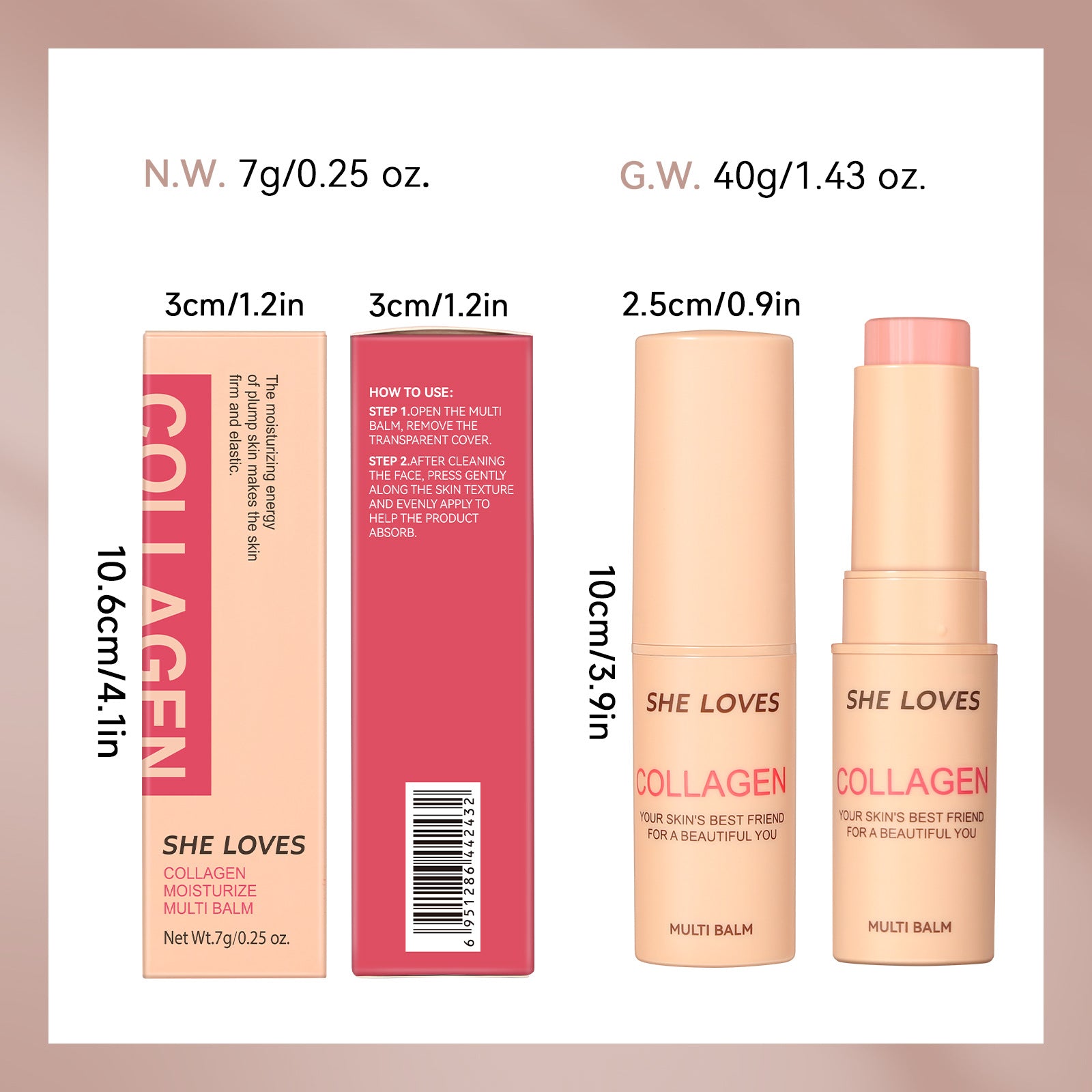 Exclusive Supply sheloves Collagen Essence Stick Moisturizing, Wrinkle-Reducing, Lifting, and Firming Facial Care Essence