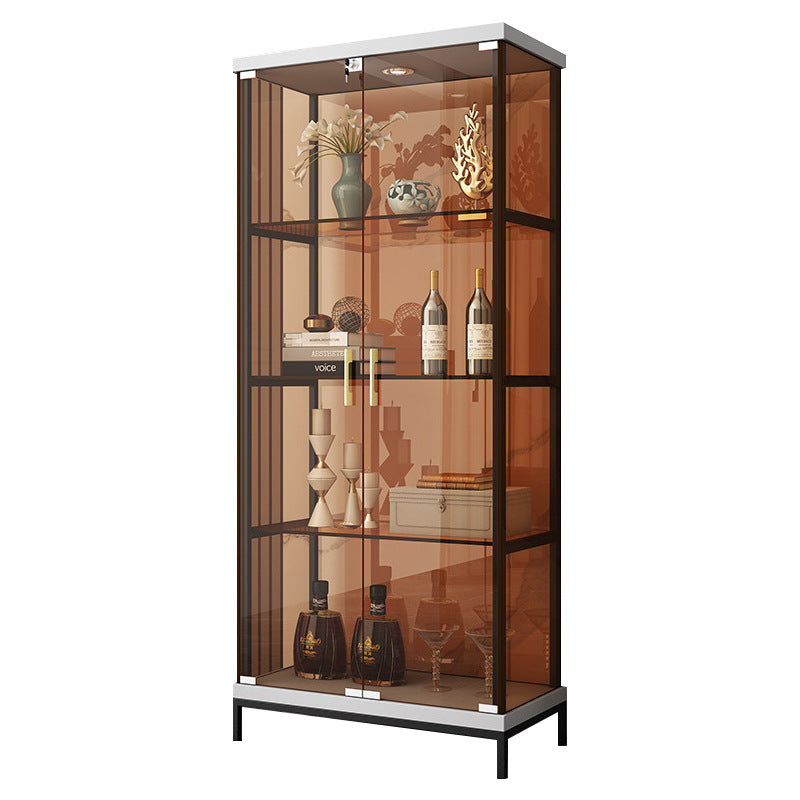 Simple Wine Cabinet Wall-Mounted Living Room Modern Simple Glass Storage Cabinet Home Storage Cabinet Light Luxury High-End Display Cabinet