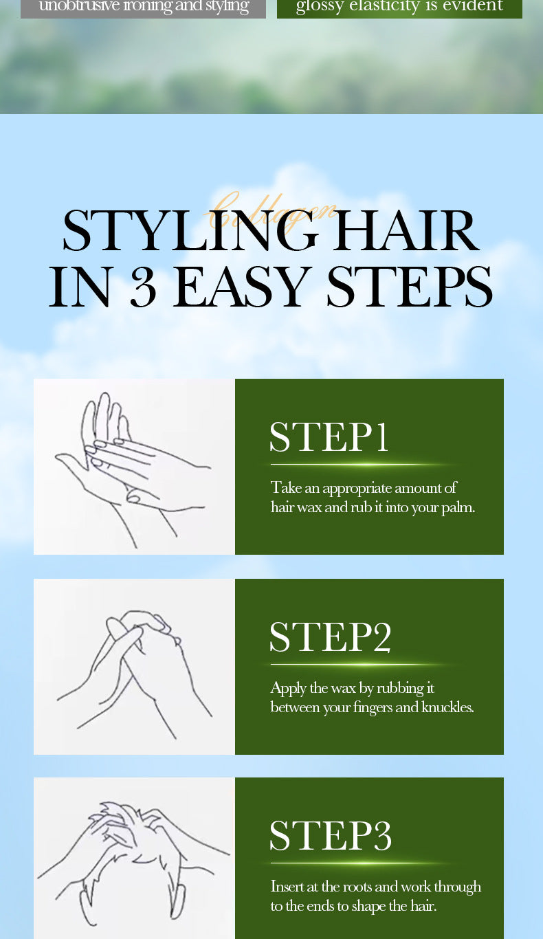 Full English Olive Oil Hair Styling Wax SADOER Nourishing Gel Styling Fluffy Hair Wax  Foreign Trade Wholesale