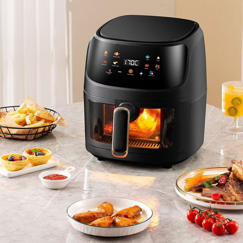 8LAir fryer Visual Touch Fryer Large Capacity Intelligent Fully Automatic Electric Fryer French Fries Oven Machine