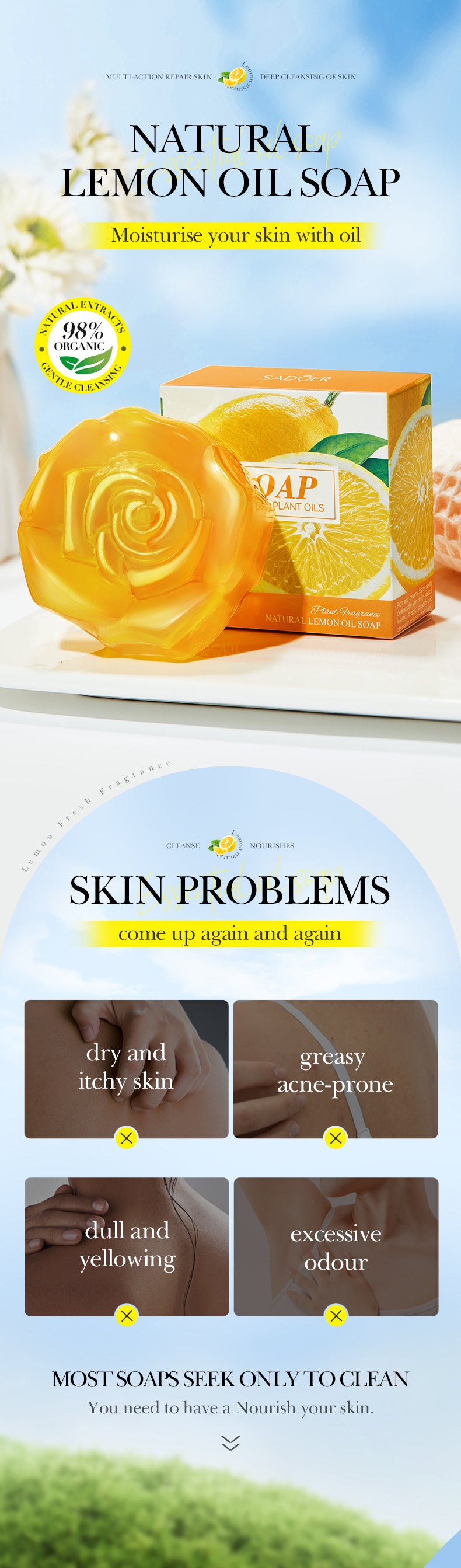 Handmade  Soap100g Essential Oil Plant Fruit Deep Cleansing Body Soap Export Manufacturer Wholesale