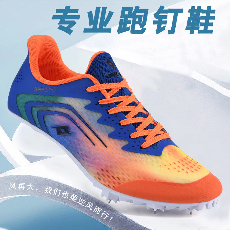CICERO New Style Running Spikes Shoes for Teenagers Boys and Girls Students Large Spikes Professional Competition Physical Test Training Track and Field Shoes