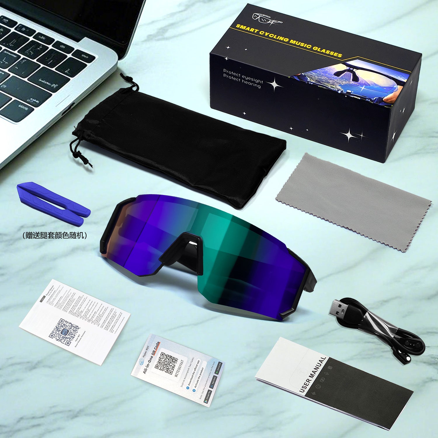 QY01 Pro1Bluetooth Glasses AI Translation Bluetooth Call Music Playback Outdoor Cycling Sports Glasses