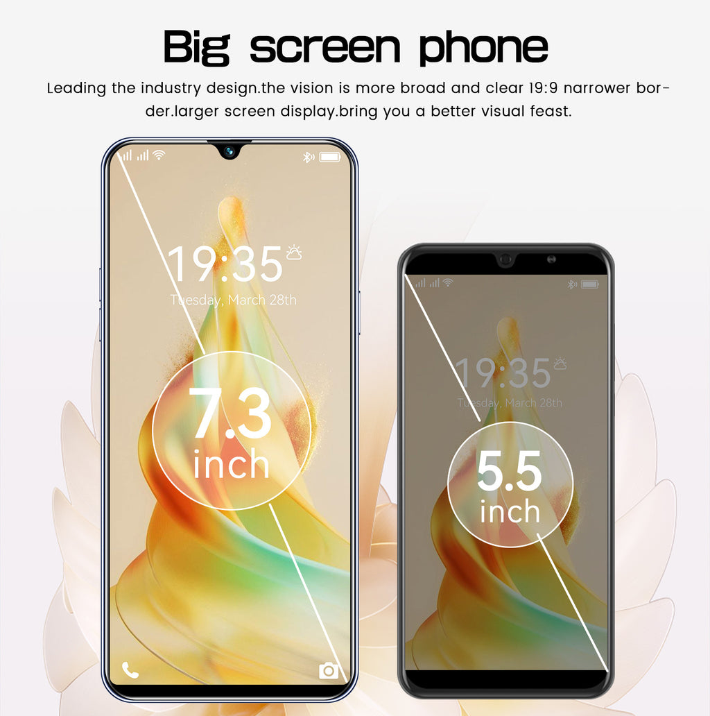 Reno9 Pro Mobile Phone7.3Inch high-definition large-screen Android smartphone factory price wholesale(Popular)