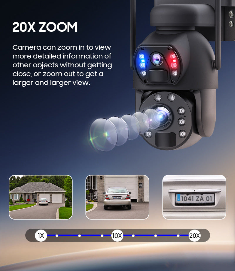 Factory direct sales4G Binocular6MP HD Outdoor Gun Ball Solar Camera202x Zoom Night Vision Camera