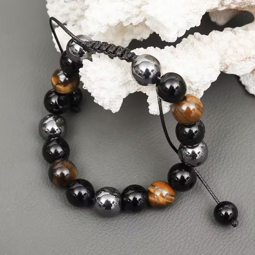 AliExpress8mm Volcanic Lava Stone Bracelet Natural Emperor Stone Couple Fashion Bracelet Factory Direct Sale