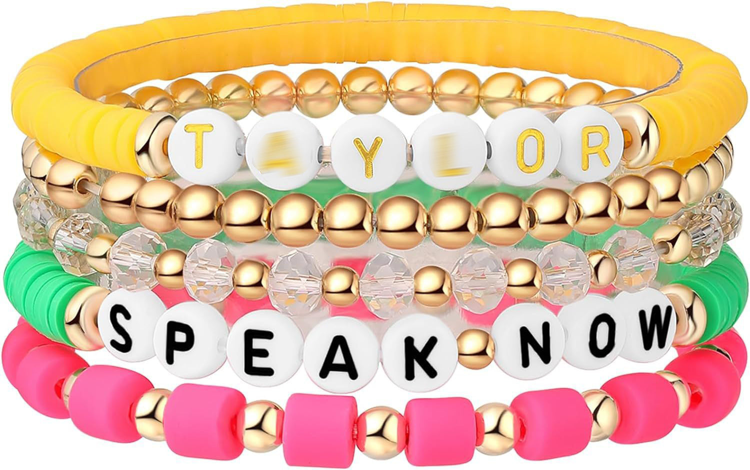 Taylor Music Jewelry Bracelet for Women Versatile High-End Bohemian Accessories SWIFTIE Alphabet Soft Clay Bracelet