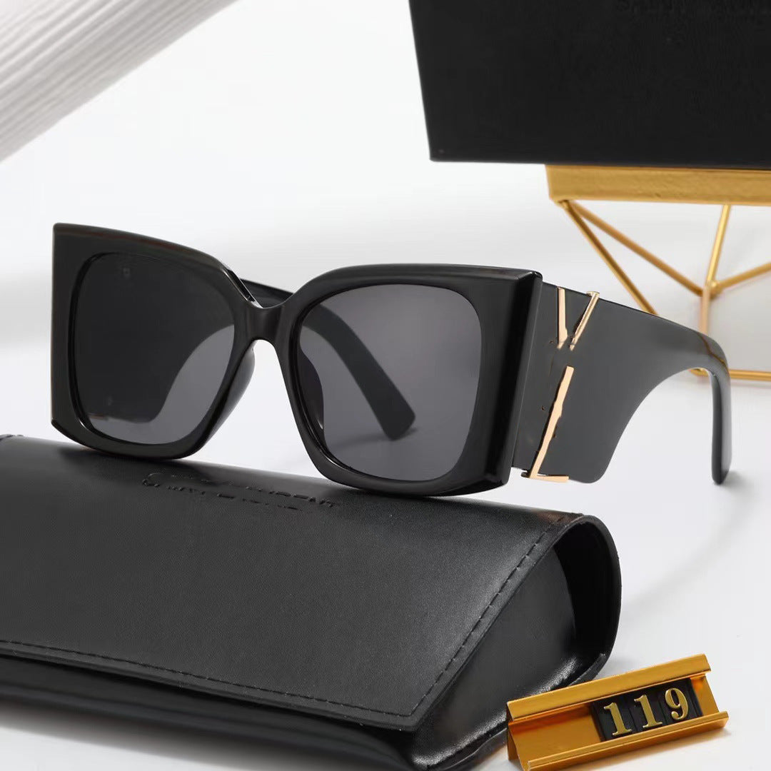 Yang Shulin's Same Style High-Quality Fashion Sunglasses Cat Eye Women's Sunglasses Sun Protection UV Protection Men's Style119