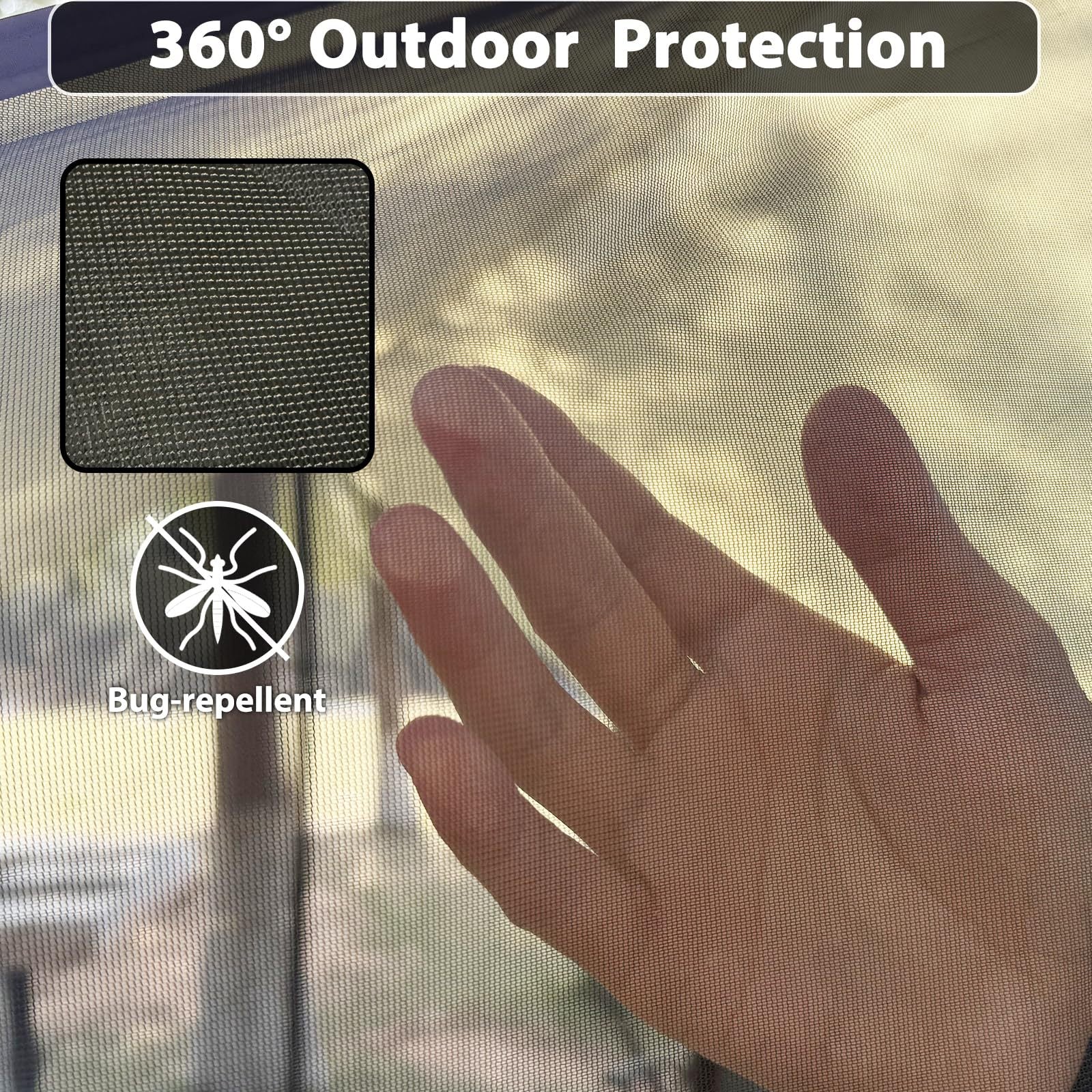 New Canopy Tent Outdoor Camping Picnic Sunshade Rainproof Mosquito-proof Camping Canopy Large Space