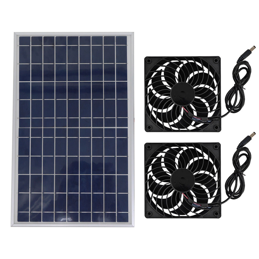 Exclusive Solar Ventilation Fan Exhaust Fan Solar Photovoltaic Pet House Ventilation Convection Cooling Blower