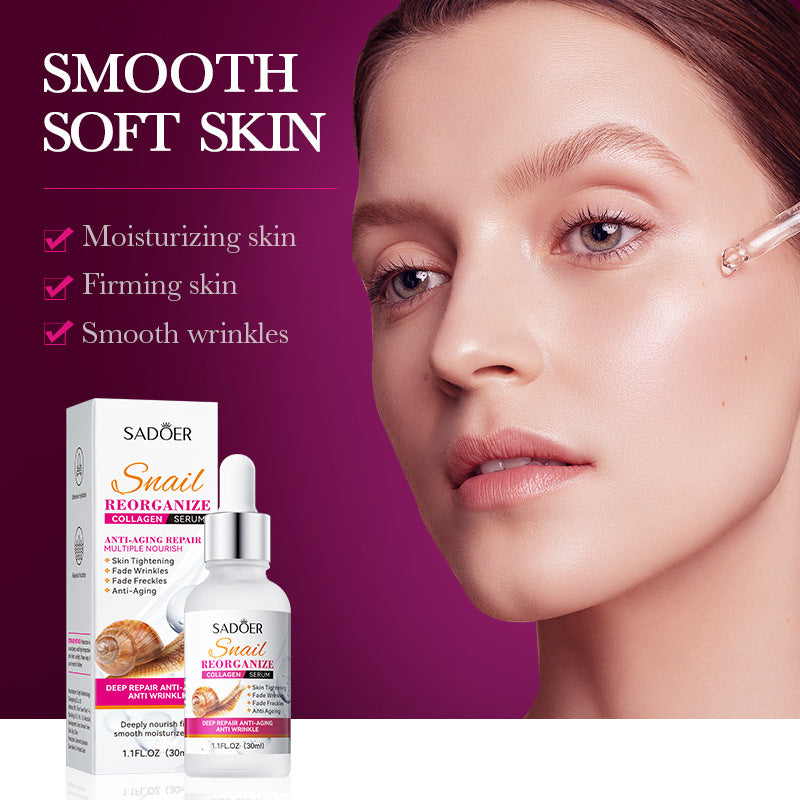 Snail Essence SADOER Collagen Delicate Moisturizing Hydrating Nourishing Cross-Border Wholesale