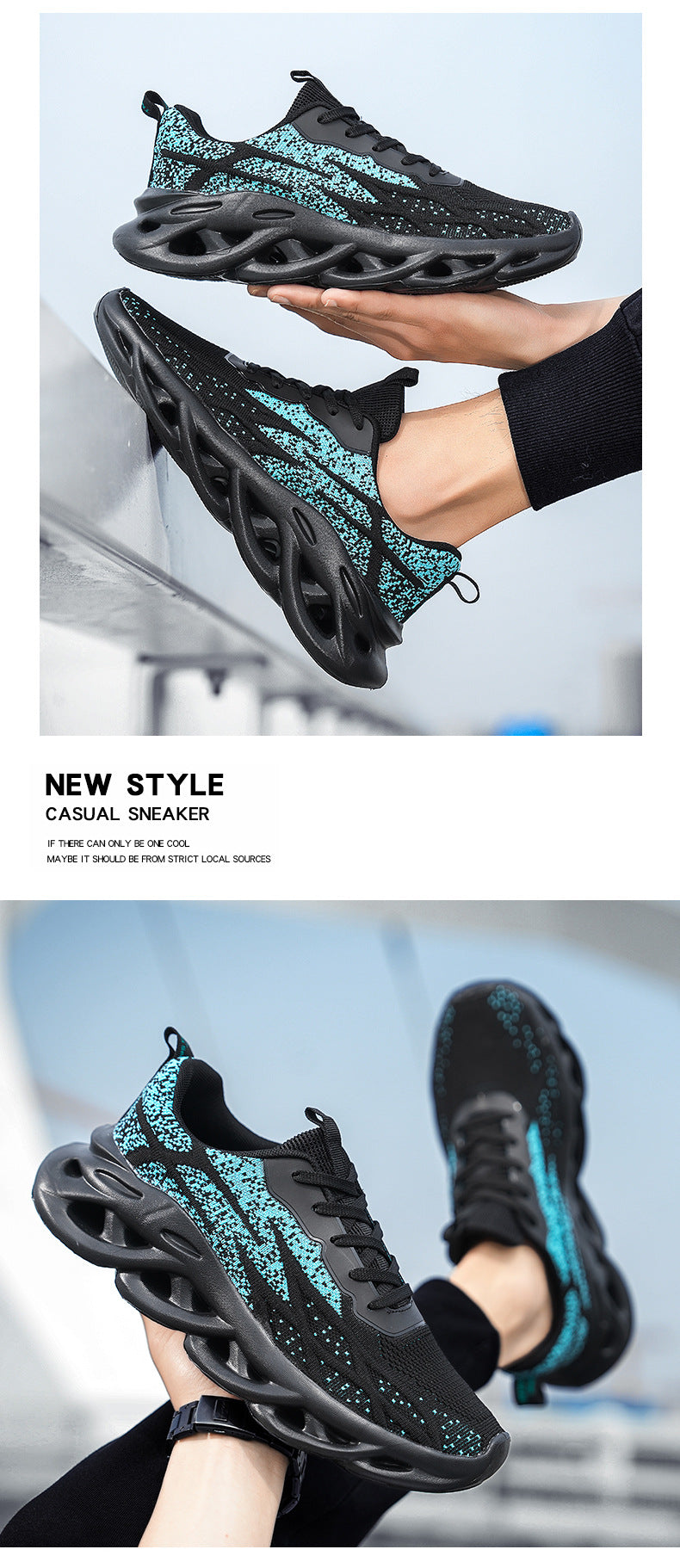 Summer Flyknit Breathable Running Shoes Braided Sole Casual Sports Shoes Men's Lightweight Trendy Shoes Professional Racing Running Shoes