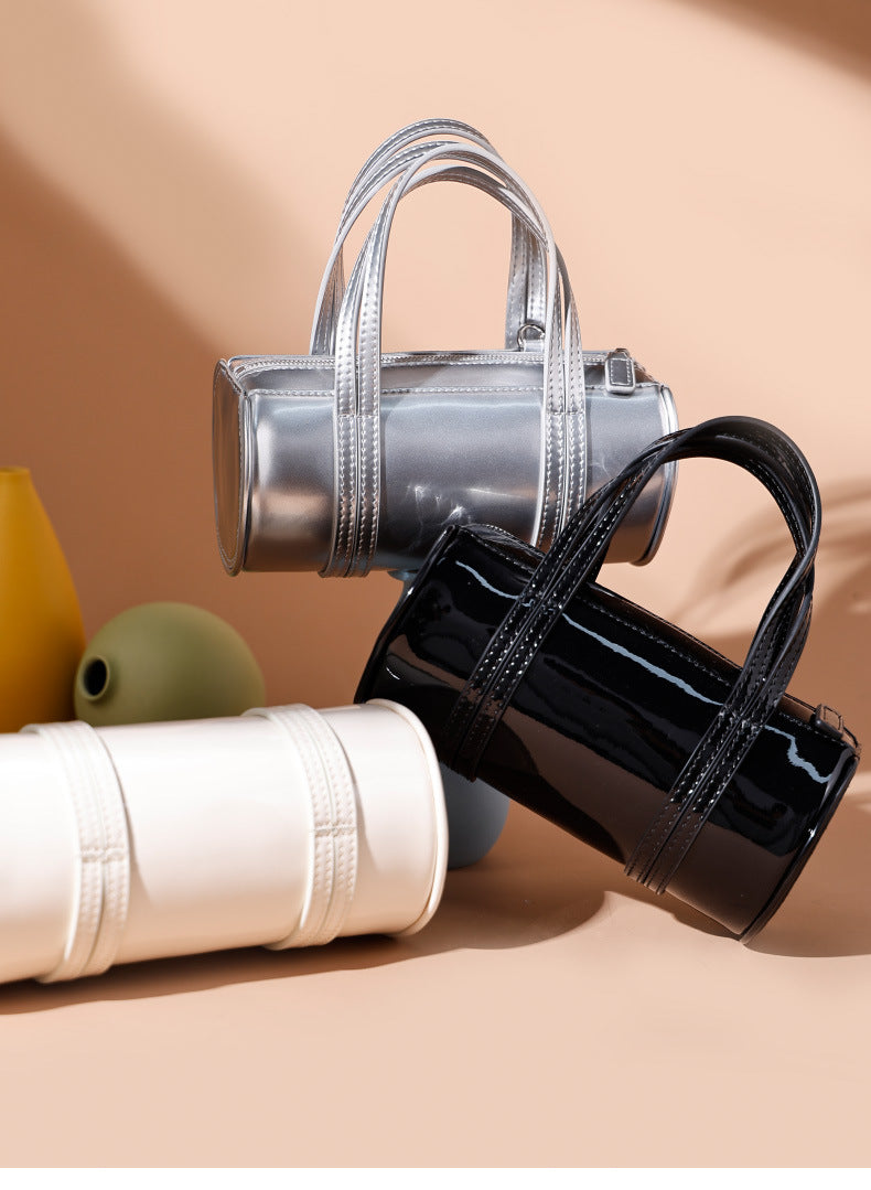 Korean Style Underarm Bag for Women, New Versatile Single Shoulder Fashionable High-End Korean Version Casual Soft Handheld Cylindrical Women's Bag