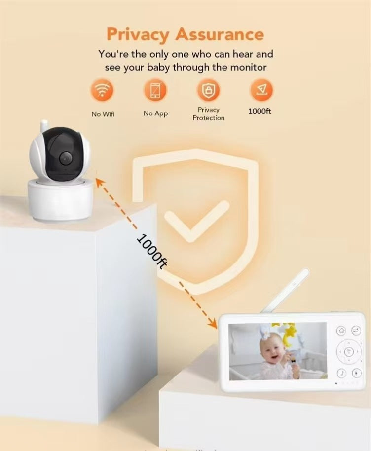 New High Definition Night Vision Graffiti WIFI Baby Monitor4.5Large Screen Multi-Functional Surveillance Camera