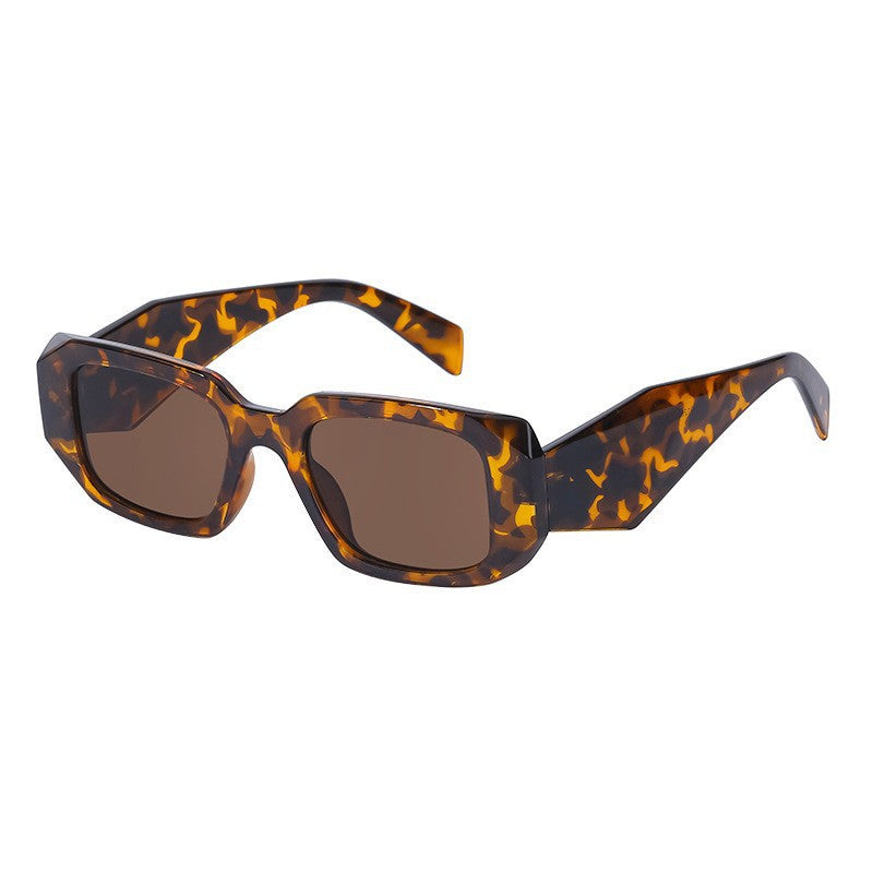 Irregular Square Frame Sunglasses for Women Trendy European and American Fashion Small Frame Wide Leg Sunglasses UV Protection sunglasses