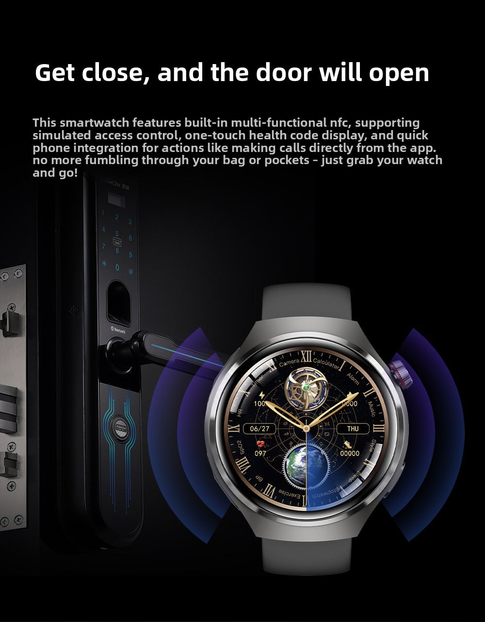 DK56Smart Watch1.52inch Bluetooth Call True Heart Rate Pedometer Sleep Monitoring Hidden Earphones Sports