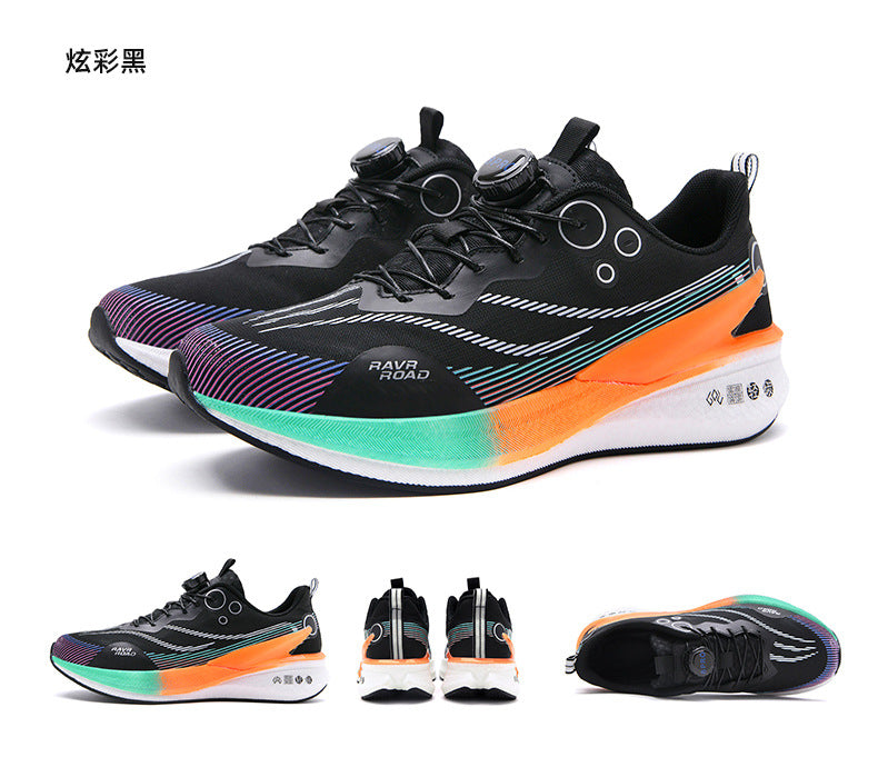 Red Rabbit8PRO Full-length Carbon Plate Men's and Women's Youth Racing Breathable Mesh Running Shoes Rotating Buckle Shock-absorbing Sports Shoes