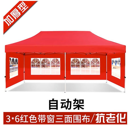 Four-Corner Rainproof Automatic Tent Large Umbrella Four-Legged Canopy Outdoor Stall Use Sunshade Rain Cover Wholesale