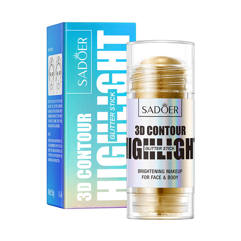 Bright Colors3D Highlighter SADOER Contouring and Shaping Makeup Highlight Stick Cross-Border Wholesale