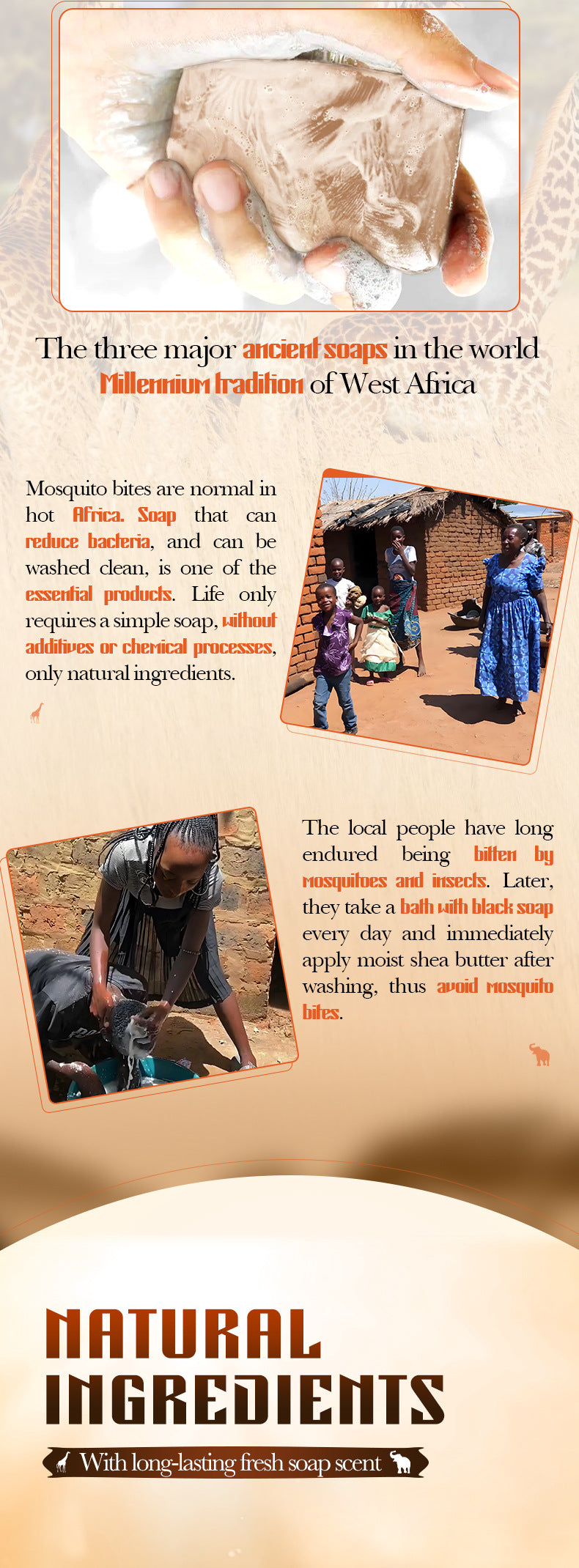 African Handmade Essential Oil Soap100g Deep Cleansing Body Handmade Soap Export Manufacturer Wholesale