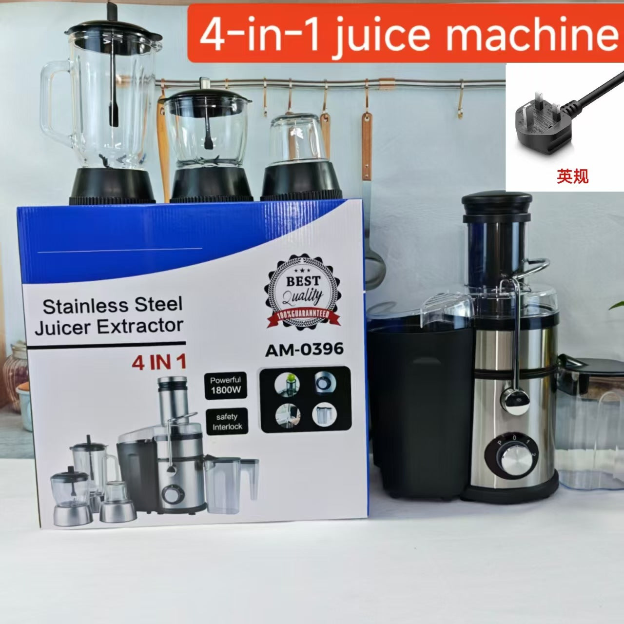 Foreign Trade  juicer Large Caliber4All-in-One Juice Extractor Multi-Functional Pulp and Juice Separator Juicer