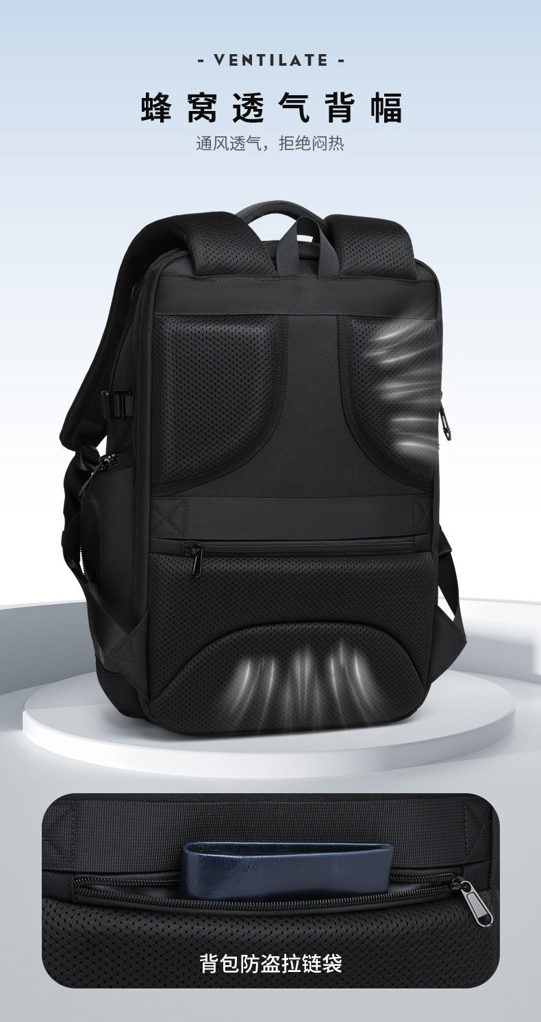 OZUKO Business Backpack Men's Computer Backpack Waterproof High-end Business Travel College Student Commuting School Bag