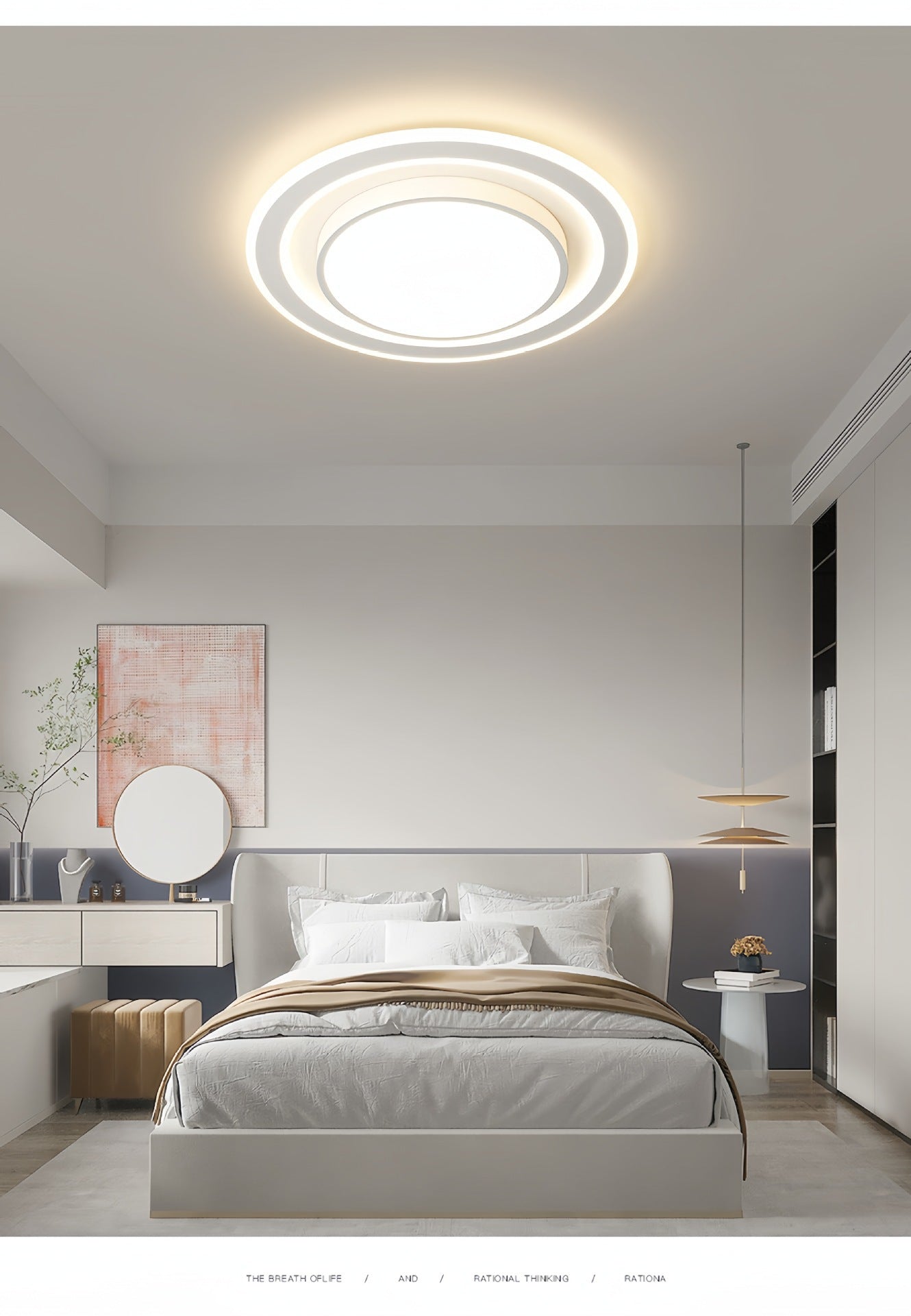 Eye Protection Ceiling Lamp Modern Minimalist Living Room Lamp Full Spectrum LED Bedroom Lamp Zhongshan Lighting Package Installation