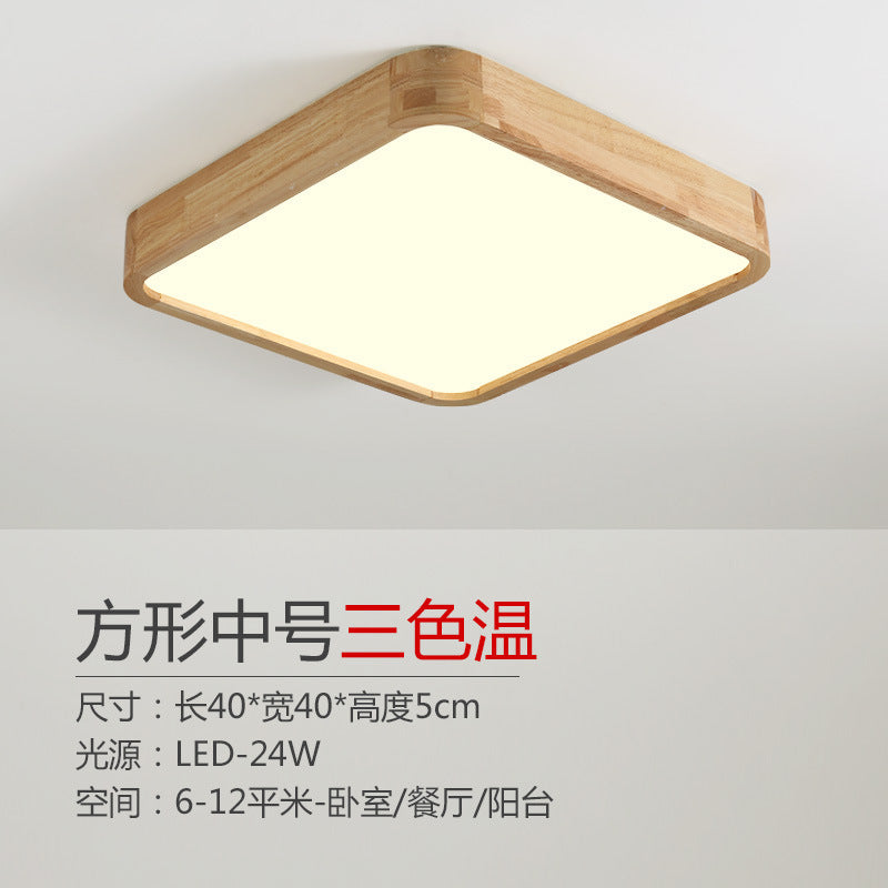 Log led Ceiling Lamp Living Room Balcony Tatami Wabi-Sabi Style Japanese Style Wood Art Corridor Nordic round bedroom