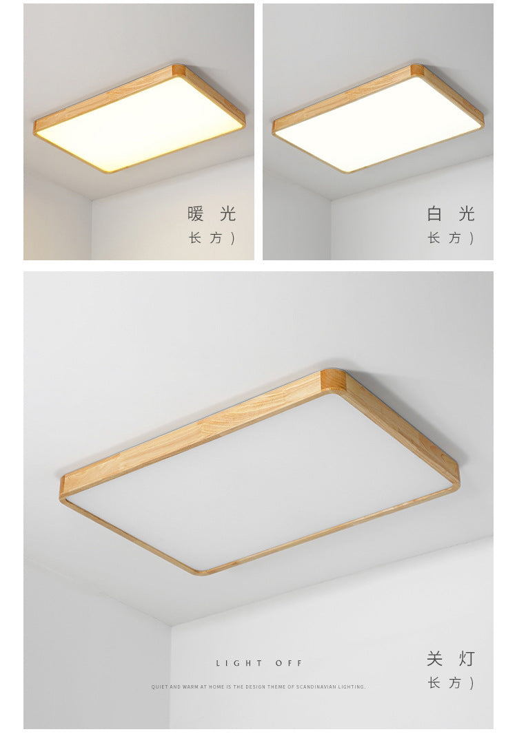 Log led Ceiling Lamp Living Room Balcony Tatami Wabi-Sabi Style Japanese Style Wood Art Corridor Nordic round bedroom