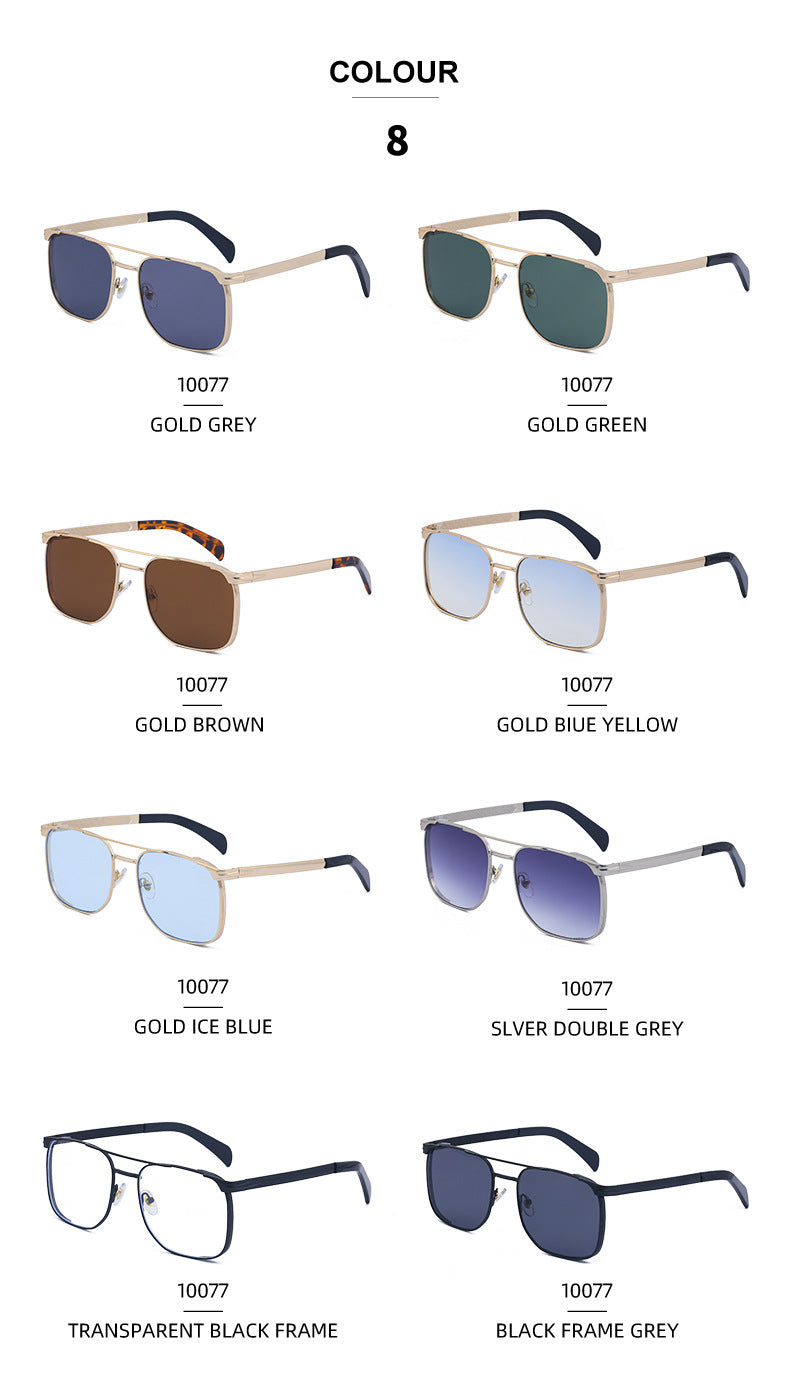 Men's Sunglasses Driving Fashion Internet Celebrity David Same Style Square Frame Sunglasses Men's Trendy Outdoor Hiking Glasses shades