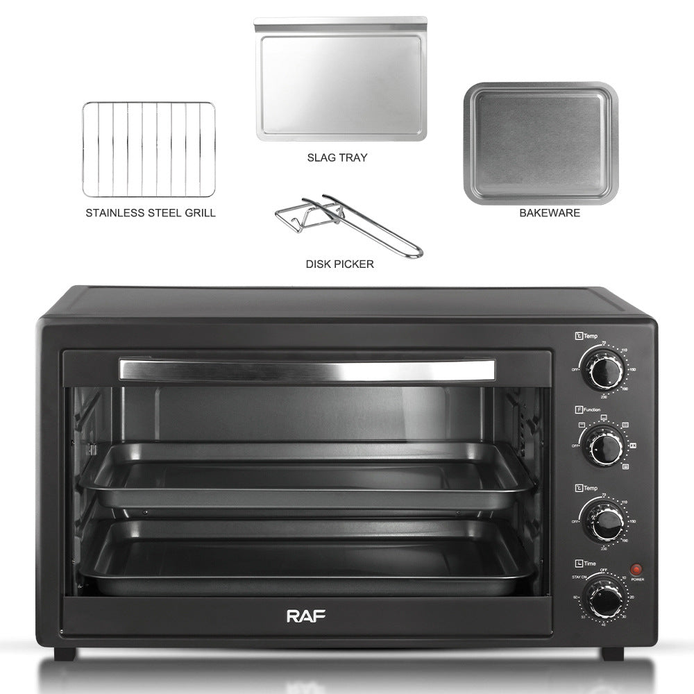 RAF Electric Oven EU Standard68L Multifunctional Household Large Capacity Fully Automatic Smart Oven Fryer with Visible Baking
