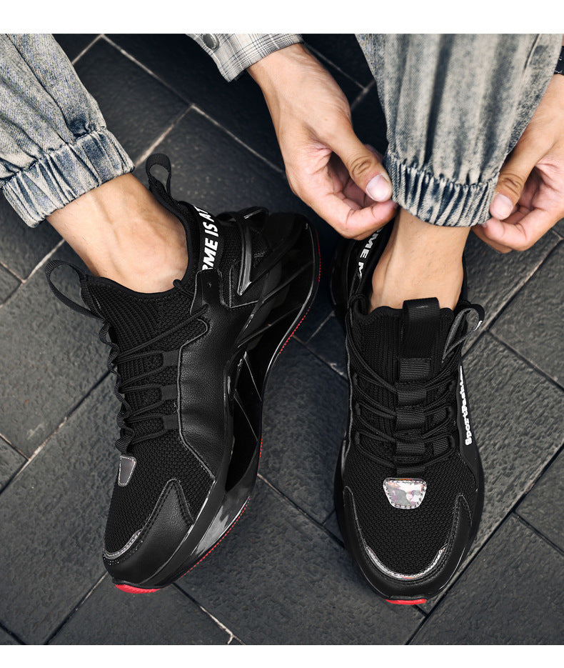 Spring New Large Size Blade Sole Sneakers Casual Versatile Men's Shoes Fashion National Style Patchwork Trendy Shoes