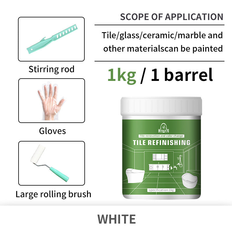 Xiyin Water-Based Tile Paint Bathroom Floor Tile Renovation Paint Special Paint Wear-Resistant Glass Color-Changing Paint Tile Paint