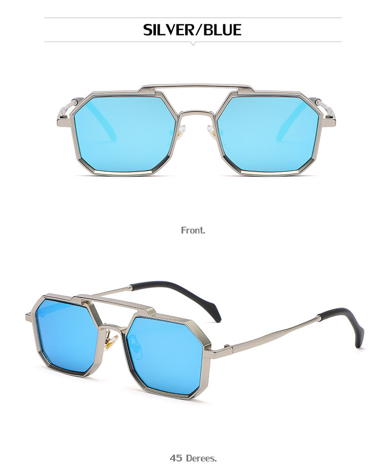 New European and American Steampunk Style Sunglasses for Men, Polygonal Small Frame Sunglasses for Women, Trendy sunglasses Wholesale