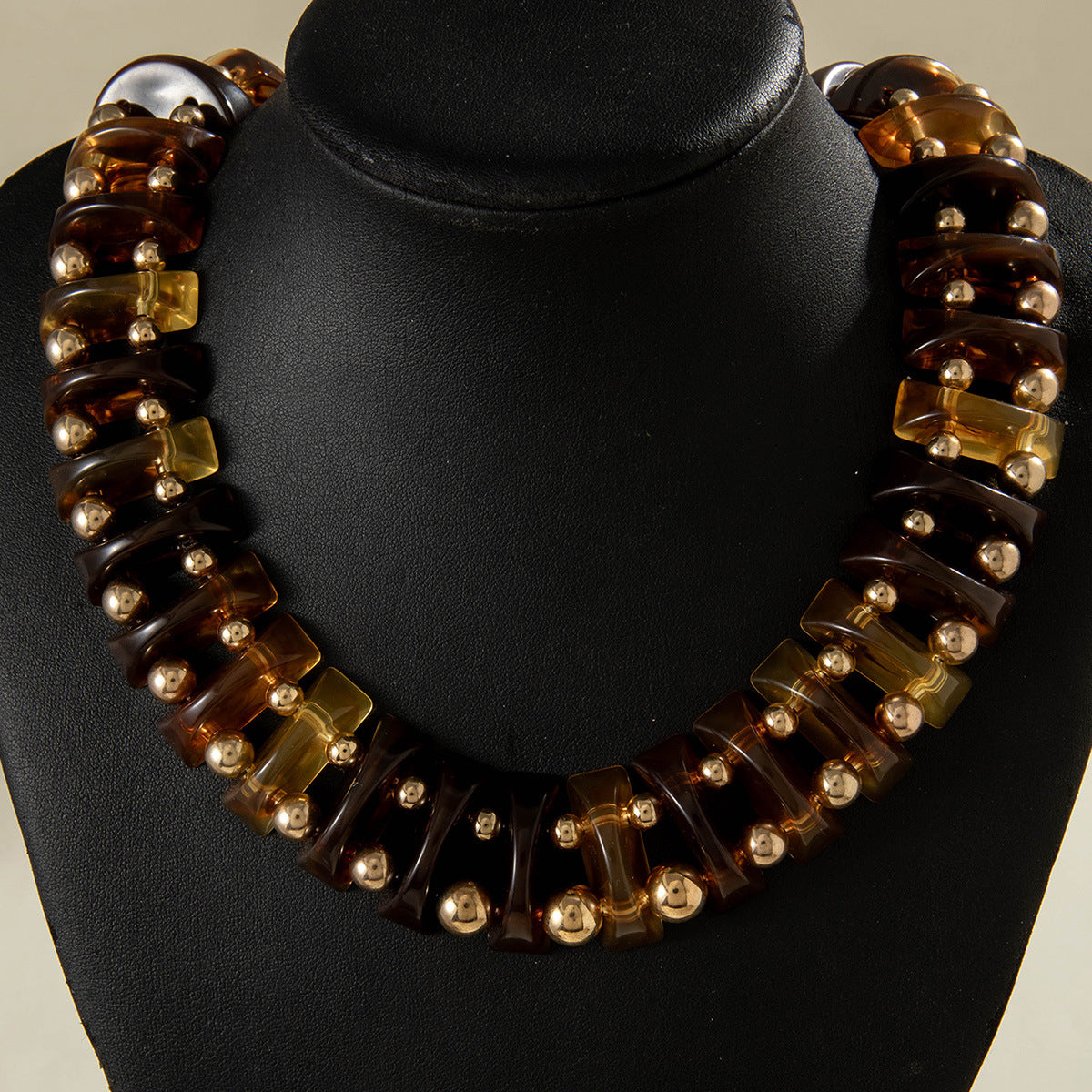 European and American Fashion Trend Exaggerated Necklace Geometric personalized handmade beaded Bohemian style necklace