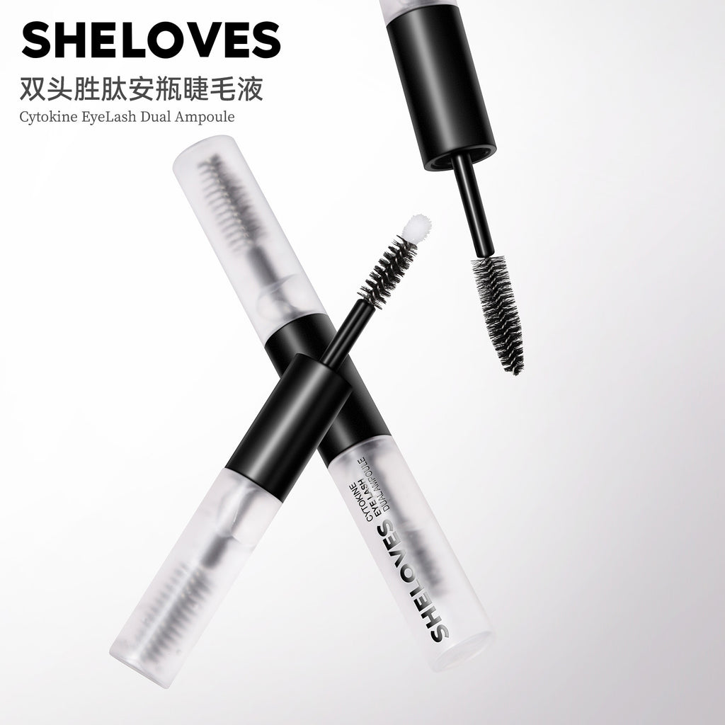 Exclusive Supply Double-ended Ampoule Peptide Eyelash Moisturizing Essence Curling Eyelashes Thick and Long Mascara
