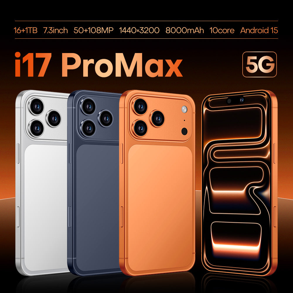New i17 ProMax Smartphone Android7.3Inch16+1T Mobile Phone Source Manufacturer