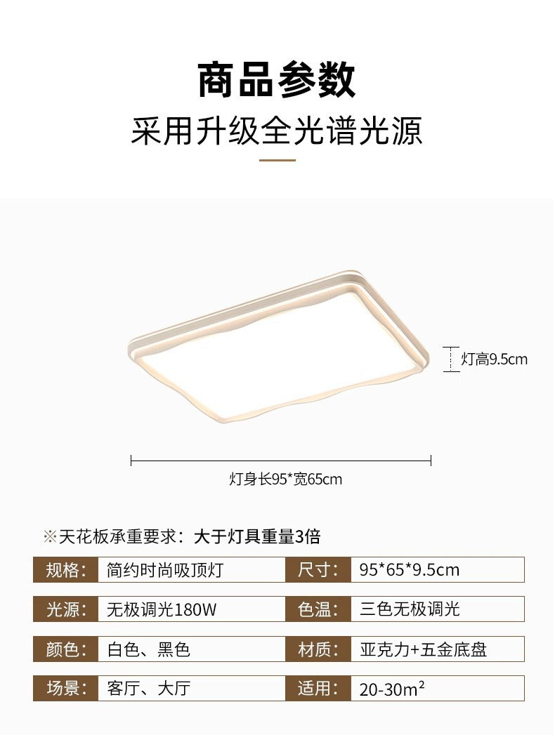 Living Room Main Light2025New Modern Simple Flower Cream Style Ceiling Light Zhongshan Lighting Full House Package