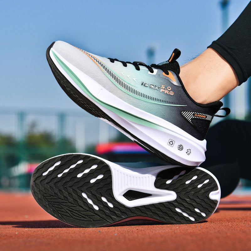 2025Large Size Marathon Running Shoes for Men and Women, Outdoor Aerobic Running, Lightweight and Breathable, Student Physical Test Running Shoes