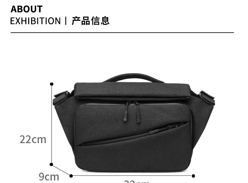 OZUKO Men's Messenger Bag Functional Trendy Brand Large Capacity Sports Waterproof Crossbody Shoulder Commuting Travel Small Backpack