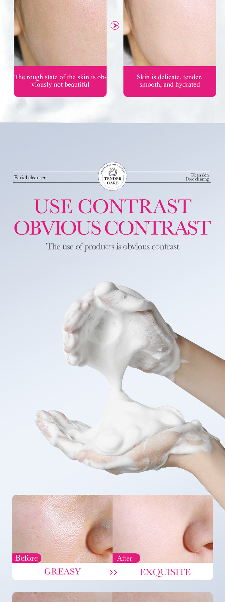 Arbutin Whitening Facial Cleanser SADOER Niacinamide Cleansing Cleanser Cross-Border Foreign Trade Wholesale