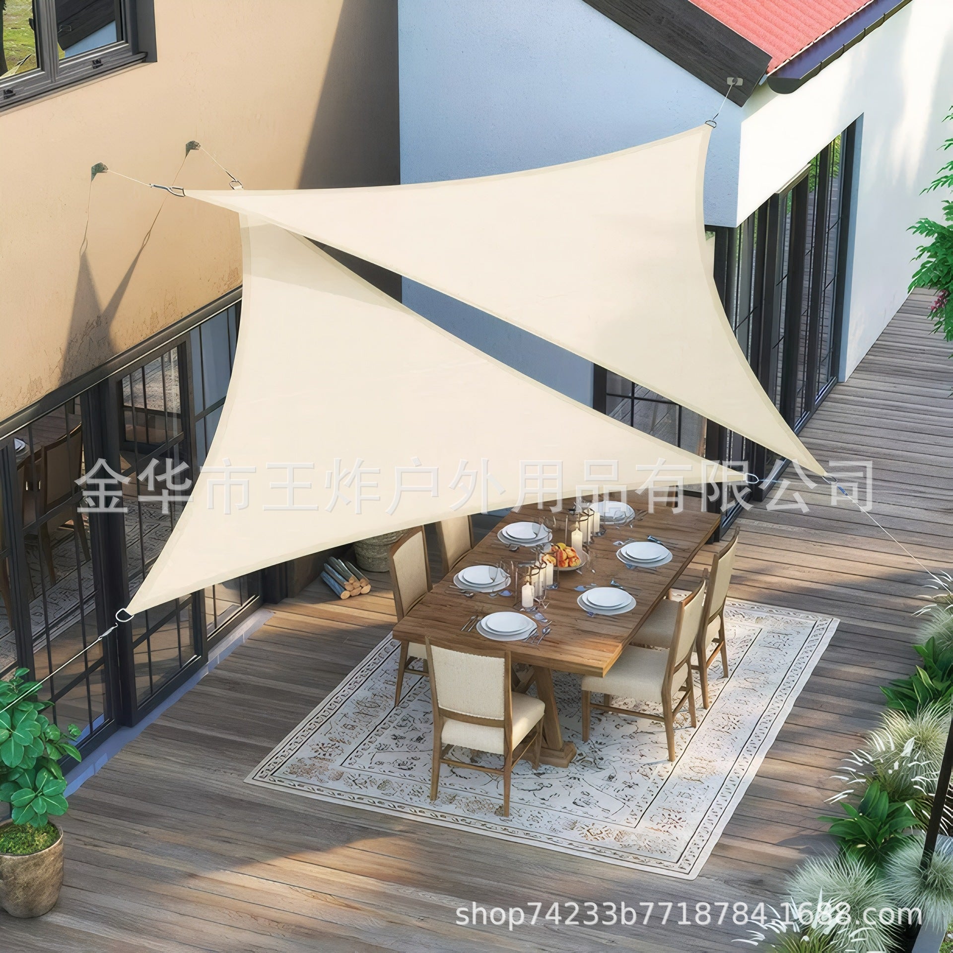 Sunshade Sail Factory Outdoor Camping Canopy Sunshade Awning Courtyard Pool Sunshade Triangle Sail