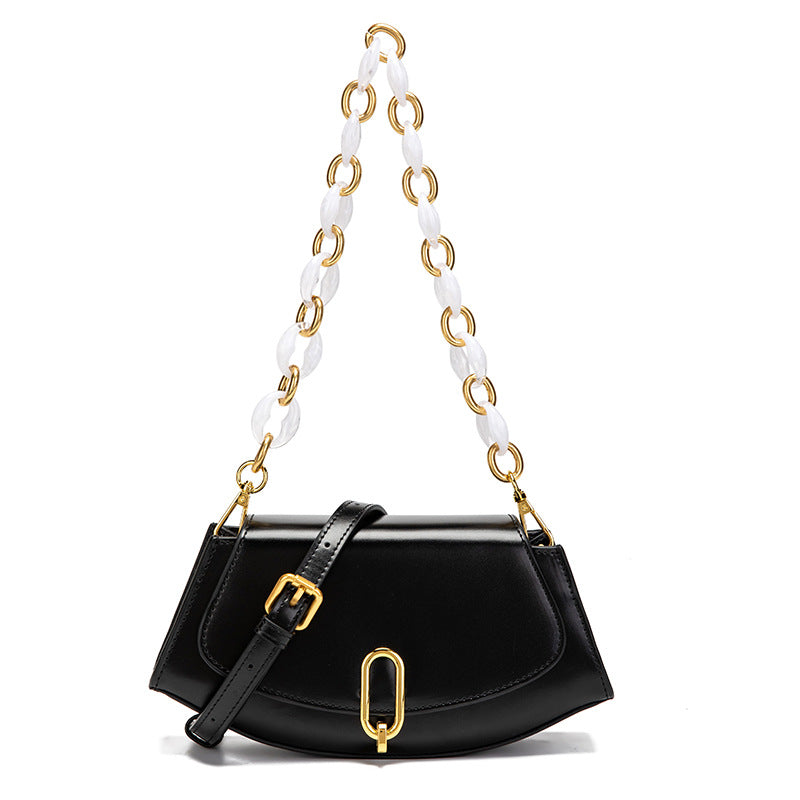 Women's Bag Korean Version Trendy Fashion New Style Personality Crossbody Bag Elegant Diamond Chain Simple Versatile Shoulder Bag