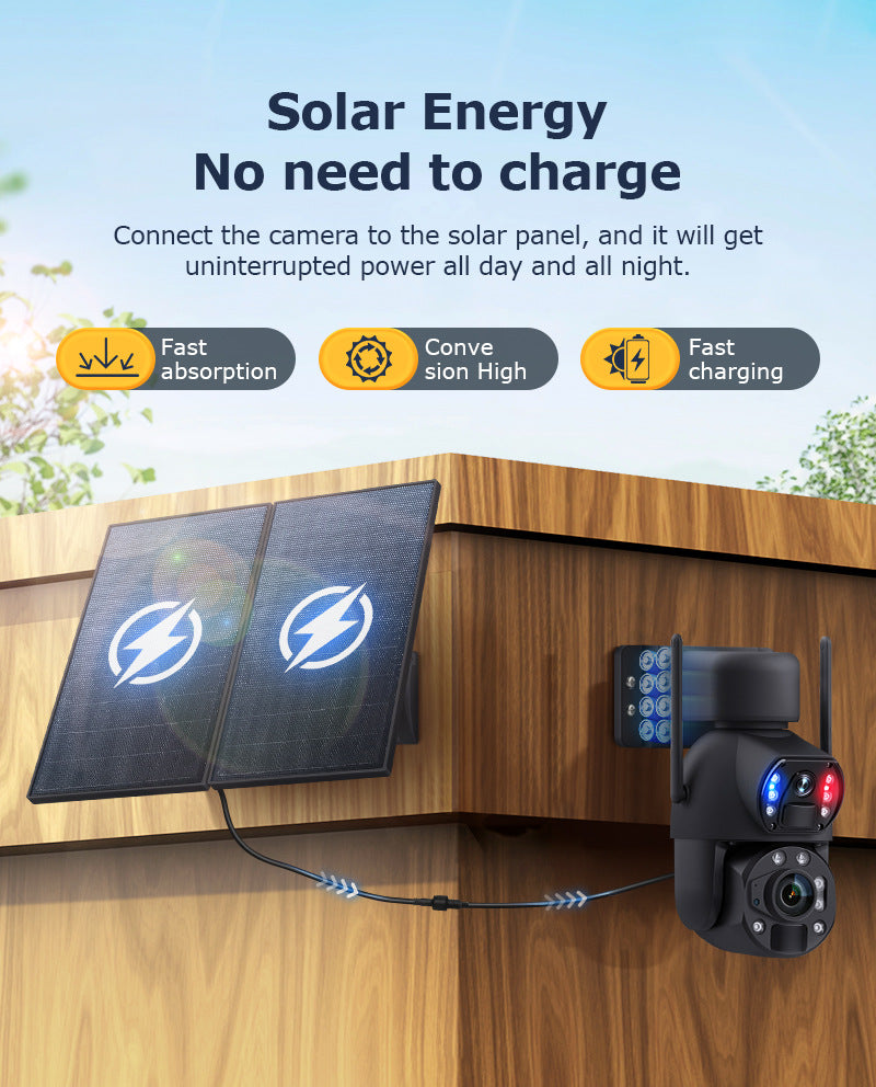 600Wan HD Solar Outdoor Low Power Binoculars3610x Zoom Camera4G Wireless Surveillance Bullet Camera
