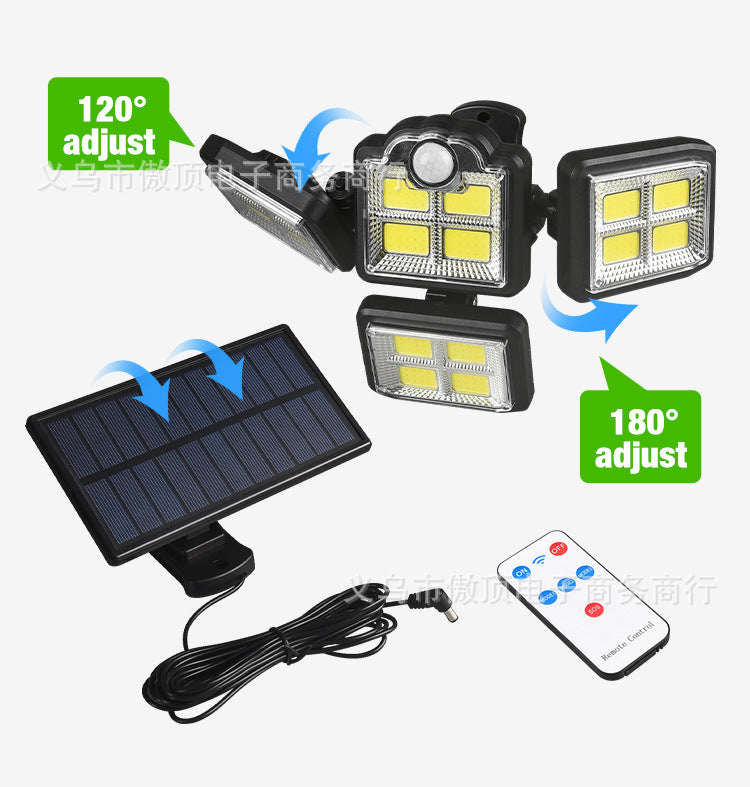 New Solar Wall Light Split Body Sensor Street Light Remote Control Garden Light LED Waterproof Garden Light