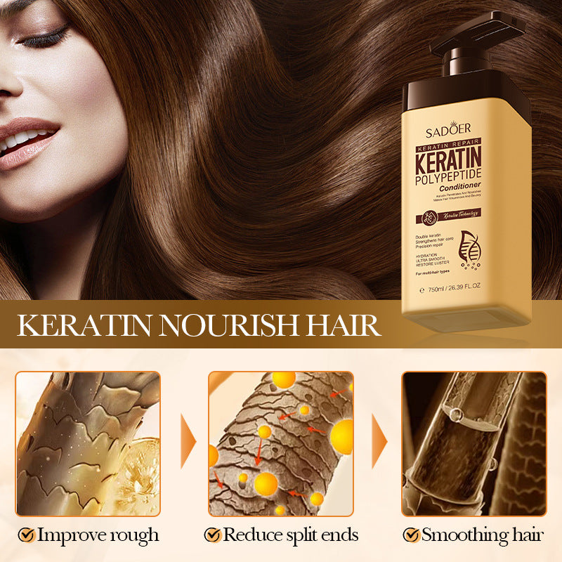 Keratin Peptide Conditioner SADOER Smooth Nourishing Hair Conditioner Cross-Border Wholesale