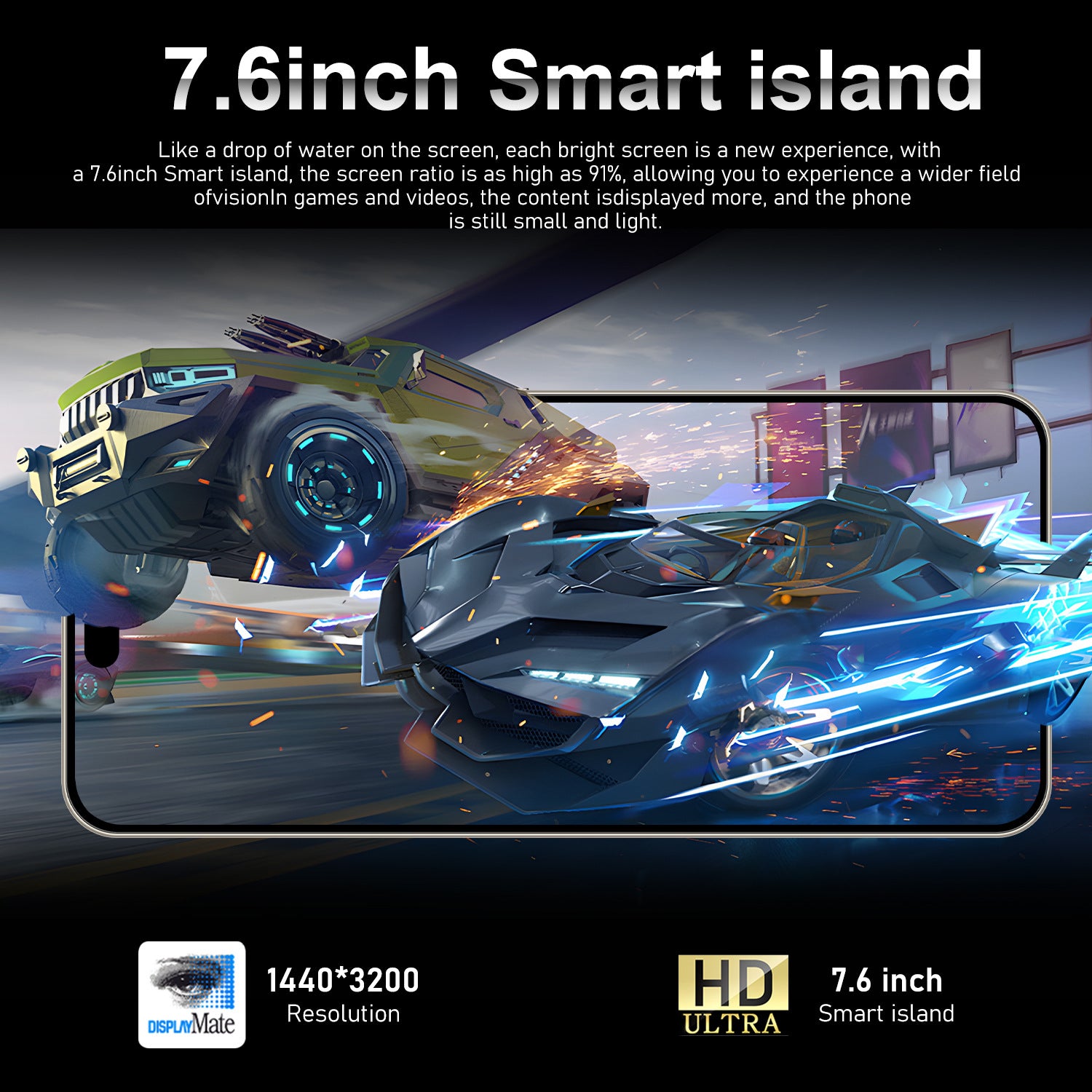 New i15 ProMax AliExpress Mobile7.3incell Screen Smartphone(Popular)