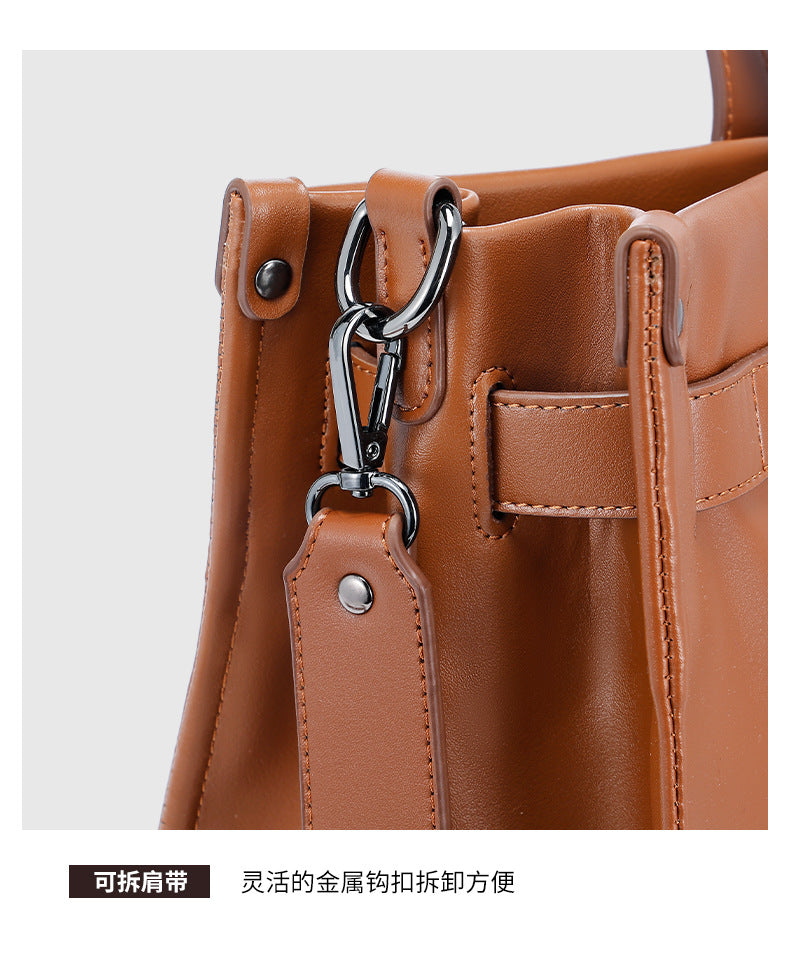 Korean Style Handheld Fashion Casual Briefcase New Work Commute Large Capacity Versatile Tote Bag High-end Feel Women's Bag