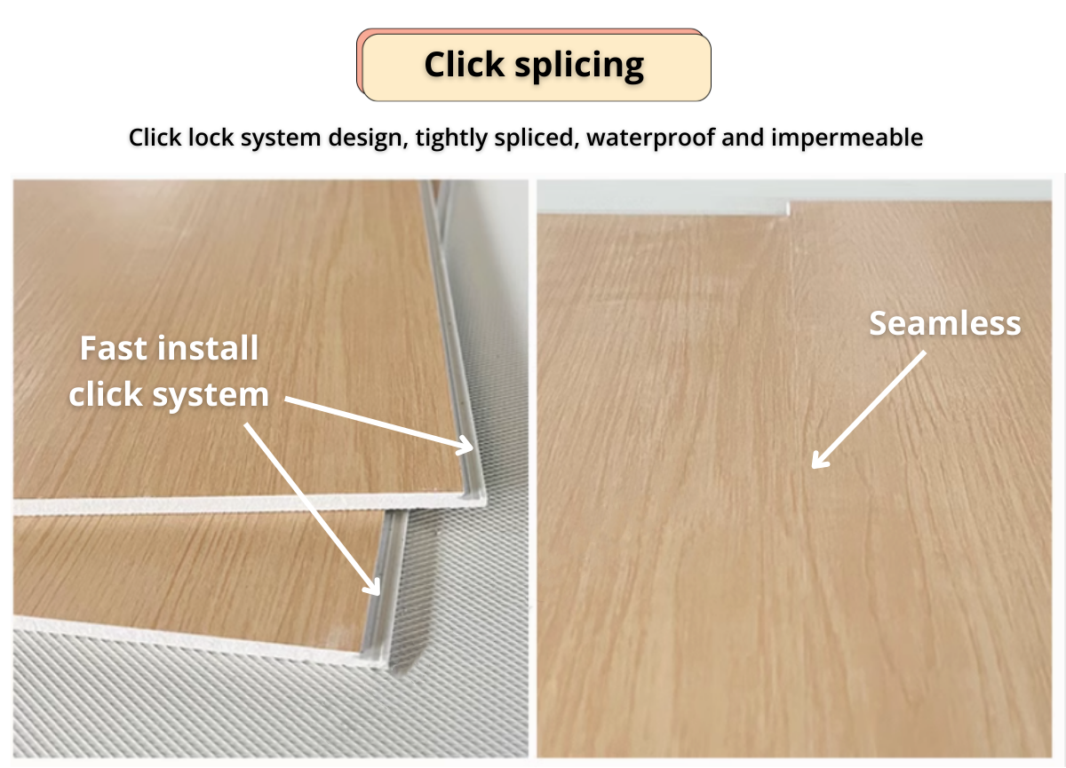 Waterproof Modern  Marble Inside Click Pvc Spc Flooring Panel